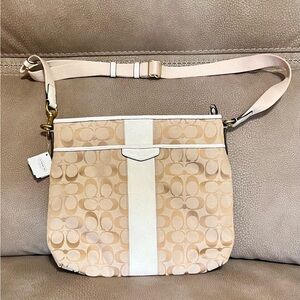 Coach Signature Stripe File Bag